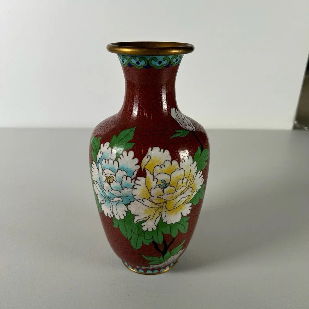 Vintage Chinese‎ Cloisonné Vase 8